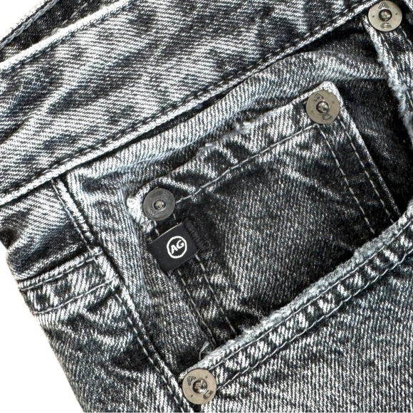 AG Mari High-Rise Slim Straight Jeans 26 Distortion Black Y2K Grunge 90s Denim - Picture 7 of 10
